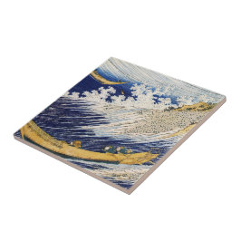 Ocean Vågar Katsushika Hokusai mästerverk Kakelplatta
