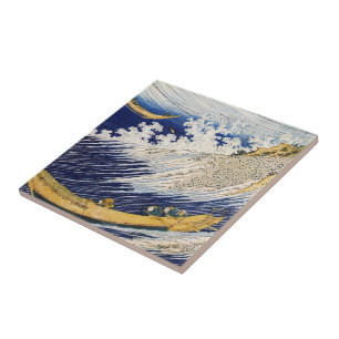 Ocean Vågar Katsushika Hokusai mästerverk Kakelplatta