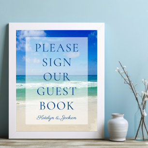Ocean Vågar Photo Beach Wedding Guest Bok Poster