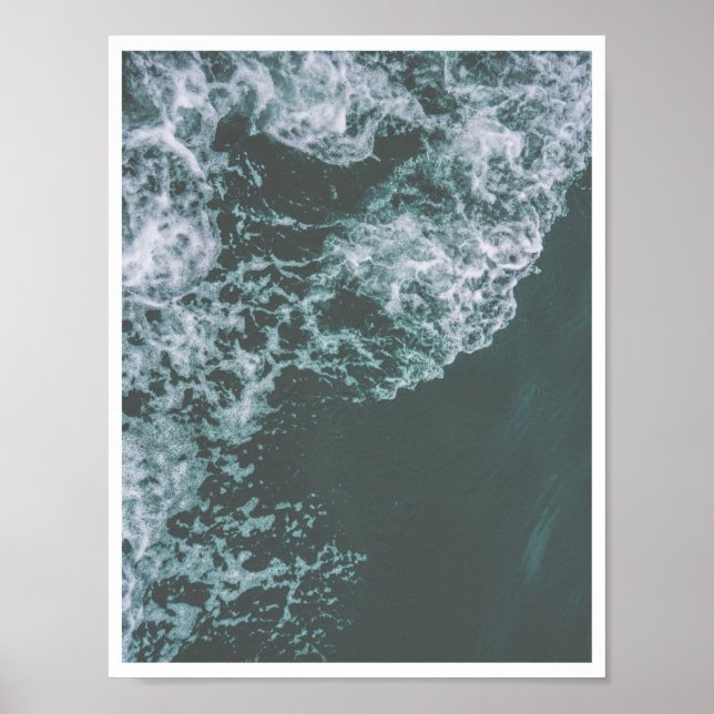 Ocean Vågar Photography Print Poster (Framsidan)
