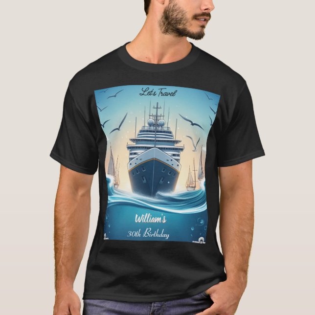 Ocean Vågar Travel Anchor Yacht 30års födelsedag T Shirt (Framsida)