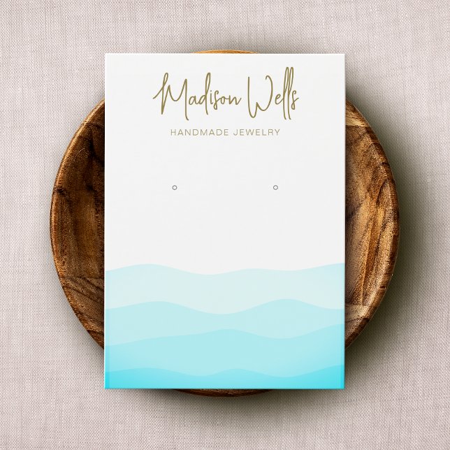 Ocean Vågar Tropical Earring Visning Holder Visitkort (Skapare uppladdad)