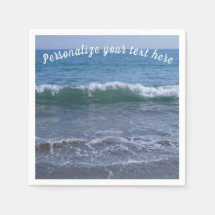 Ocean Vågar vid Tide Personalize Cocktail Napkins Pappersservett