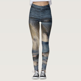 Ocean Vågar Yoga Running Exercise Leggings