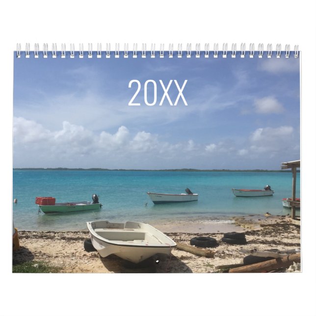 Ocean Vågor Strand Scen Alla År Kalender (Omslag)
