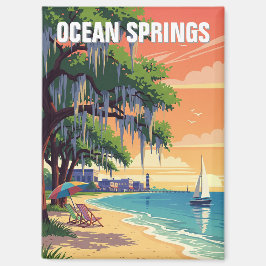 Ocean Vår Mississippi Travel Magnet
