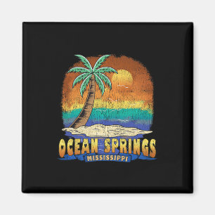 Ocean Vår Mississippi Vintage Distress Souve Magnet
