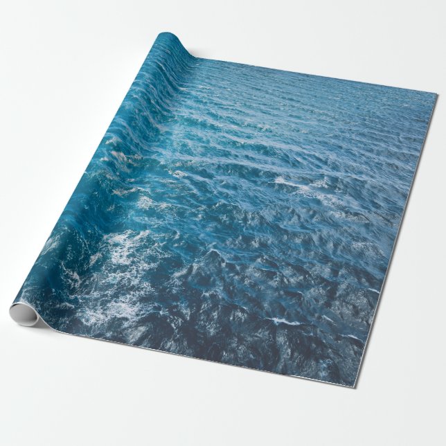 Ocean Vatten, bakgrund Presentpapper (Utrullad)