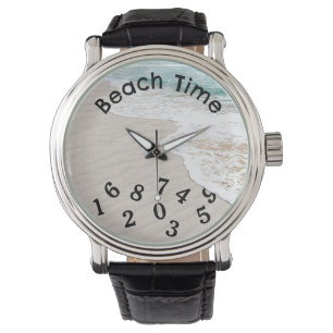 Ocean Vatten och Windswept Beach Sand Armbandsur