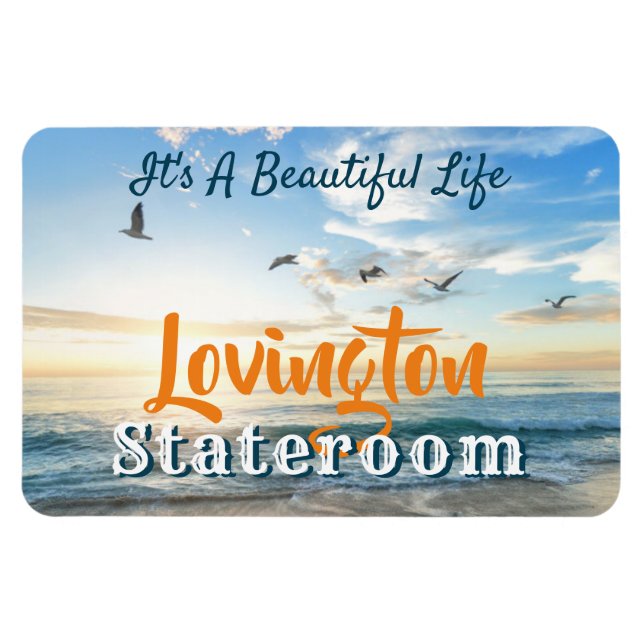 Ocean Vatten Scenia Photo Cruise Room Monogram Magnet (Horisontell)