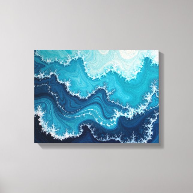 Ocean Veins – Deep Sea Fluid 16"x12" Abstract Canvastryck (Framsida)
