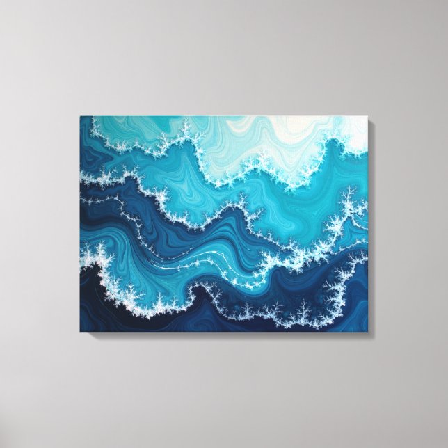Ocean Veins – Deep Sea Fluid 24"x18" Abstract Canvastryck (Framsida)