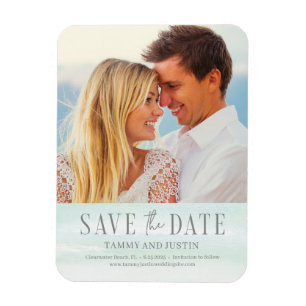 Ocean Vibes Beach Wedding Spara datum magneter