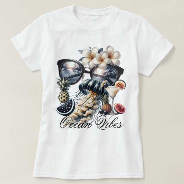 Ocean Vibes T Shirt (Design framsida)
