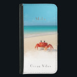 Ocean Vibes - Telefonväska för eget namn Plånboksfodral För Samsung Galaxy S5<br><div class="desc">Crabby, klassy och helt din.. Med det här mobila kustområdet kan du anpassa både översta och grund linjer - lägg till ditt namn, en söt slogan för beachy, eller båda. ✨ Himmel är gränsen - bokstavligt talat! ✨ ・ Skriv ditt namn högst upp (eller lämna det tomt!) ・ Välj en...</div>