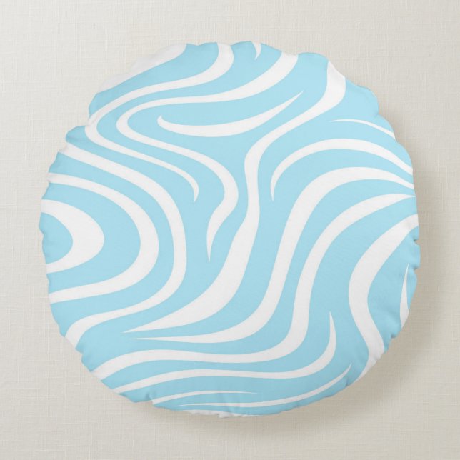 Ocean Vibes Throw Rund Kudde (Framsidan)