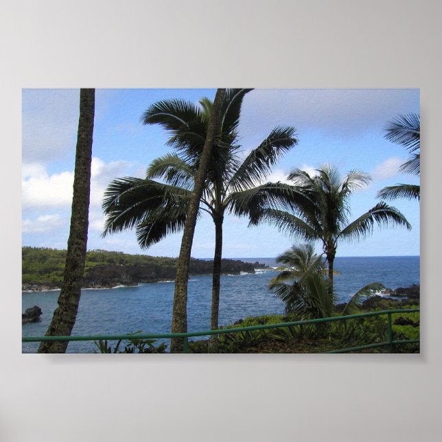 Ocean View Hawaiian Island Maui Poster (Framsidan)