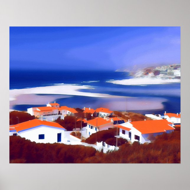 Ocean Views- Obidos Lagoon, Portugal Poster (Framsidan)