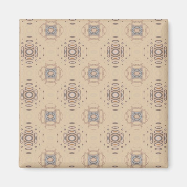 Ocean Villa Beach Print Beige Magnet (Framsidan)
