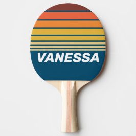 Ocean Vintage Vibe Horizon Randig med namn Pingisracket