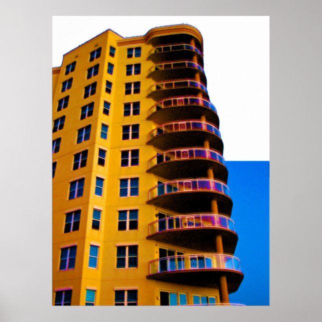 Ocean Vistas Corner Units Architecture Photo Art 3 Poster (Framsidan)