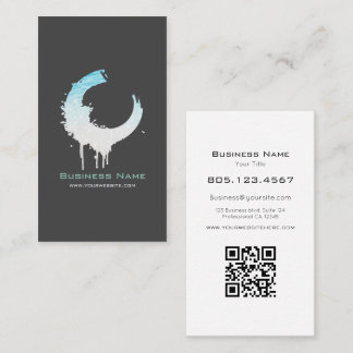 Ocean Water & White Sand Swirl • Custom Editable Visitkort