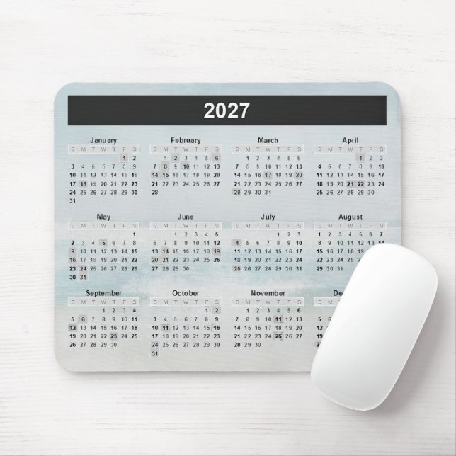 Ocean Watercolor 2027 Kalender Musmatta (Med mus)