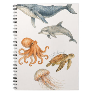 Ocean watercolor notebook anteckningsbok
