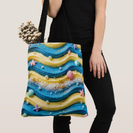 Ocean Wave Cake Leggings - Coastal Beach Starfish  Tygkasse