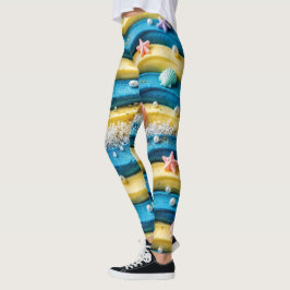 Ocean Wave Cake Leggings - Kustnära sjöstjärna