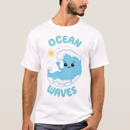 Ocean Wave Funny Cute Kawaii Pun, sommar T Shirt
