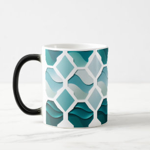 Ocean Wave Geometry - Färg Morphing Mugg 15 oz