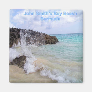 Ocean Wave John Smiths Bay Beach Bermuda Magnet