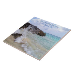 Ocean Wave John Smiths Bay Beach Bermuda tile Kakelplatta