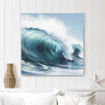 Ocean Wave-Kanvastryck Canvastryck<br><div class="desc">Kanvastryck för havsmålning i vackra havsblått. Den här havsvågsutskriften är en fantastisk perfekt biet i snyggtens kustvägg för alla kusthem,  strandstugor och havsbottnar. Den här teckningen skapades av Kusten-konstnären Jillee K. Copyright © Total Kusten All Högers Reserved 2023</div>