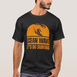 Ocean Wave och Surfing Hobby Sport T Shirt