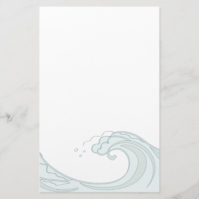 Ocean Wave-skrivbord Brevpapper (Framsida)