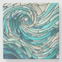 Ocean Wave Spiral Mosaic