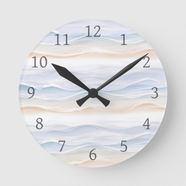 Ocean Wave Strand Design 365 Rund Klocka (Framsida)