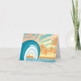 Ocean Wave Summer Clock Kort
