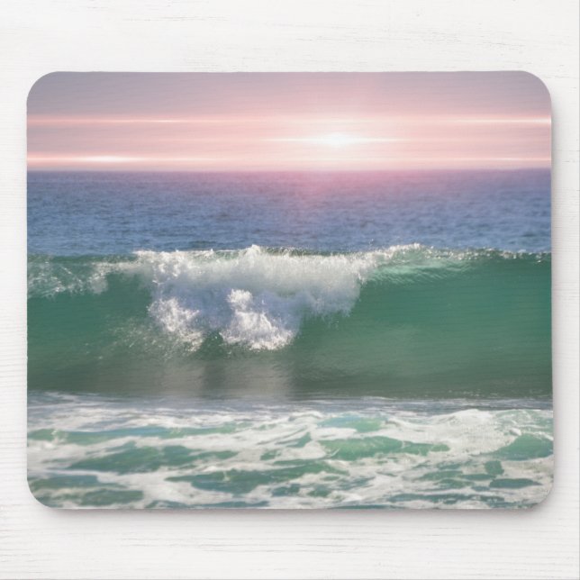 Ocean Wave Sunset Art Mouse Pad Musmatta (Framsidan)