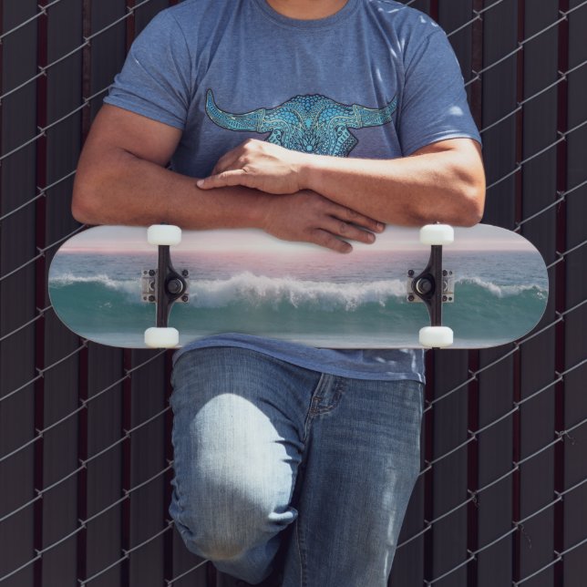 Ocean Wave Sunset Artsy Skateboard (Utomhus 3)