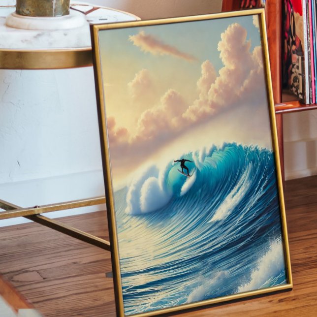 Ocean Wave Surf Affisch | Drömmig Kustväggskonst (Skapare uppladdad)