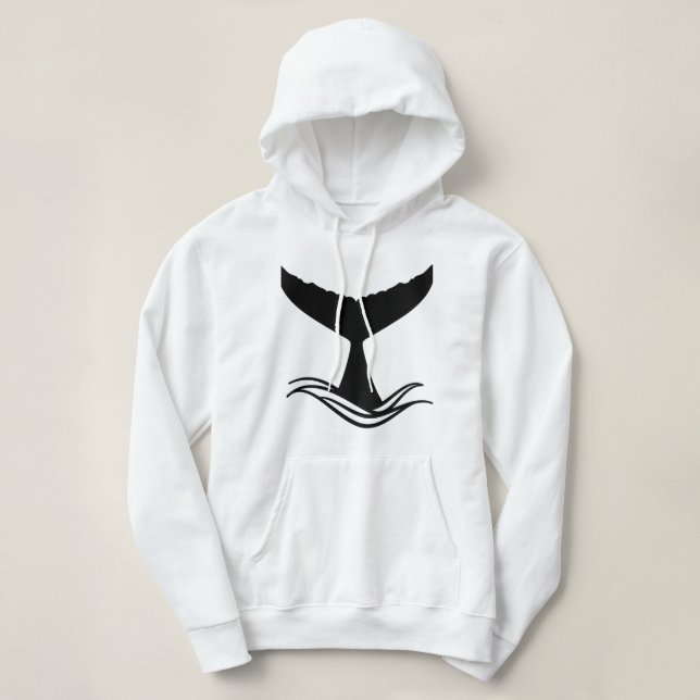 Ocean Wave Whale Svan Silhouette T Shirt (Design framsida)