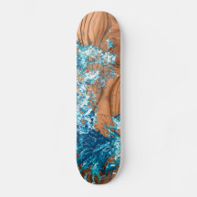 Ocean Wave Wood Stil accent