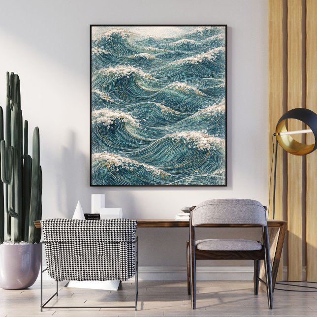 Ocean Waves Art | Japanese Wave Print Poster (Skapare uppladdad)