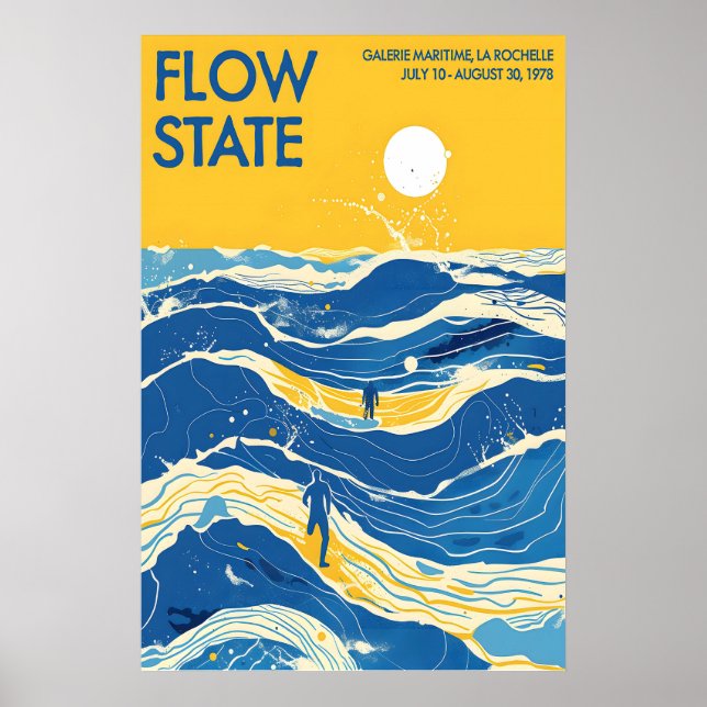 Ocean Waves Art Poster Vintage La Rochelle (Framsidan)