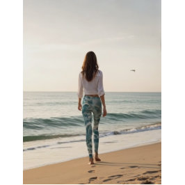 Ocean Waves Marble Leggings