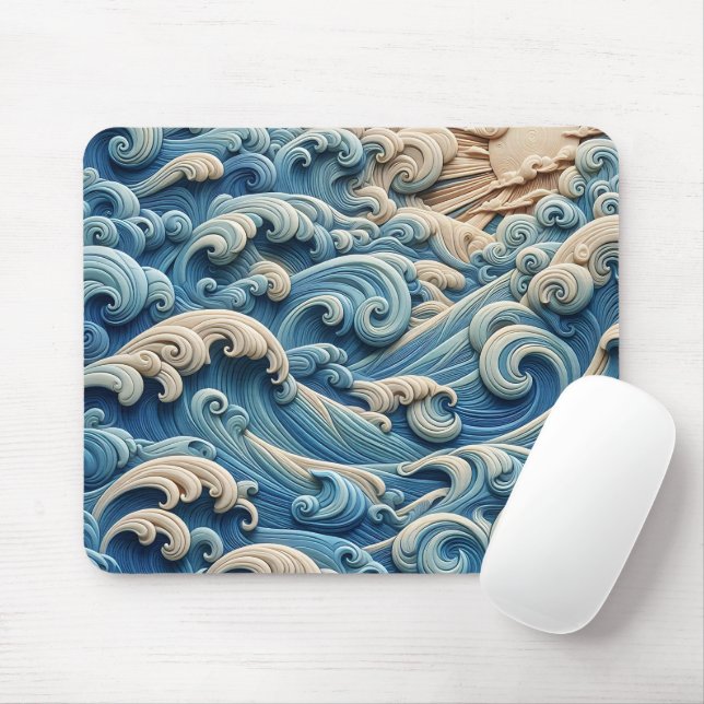 Ocean Waves Mousepad Musmatta (Med mus)
