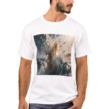 Ocean Waves & Sea Foam Graphic T-Shirt for Men